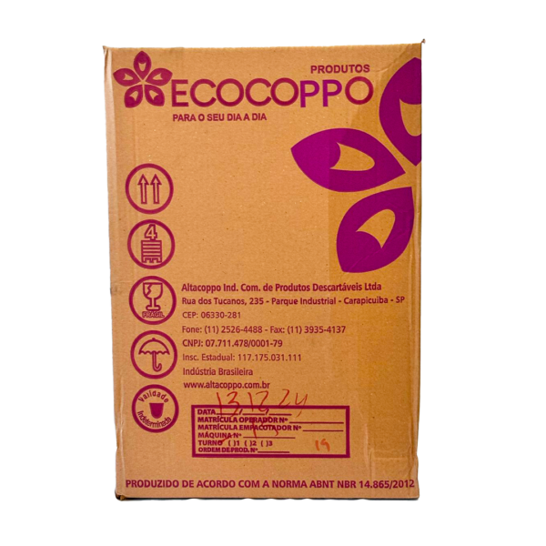 COPO DESCART PLAST 180ML *PP* PCT C/100 UN  - ECOCOPPO * CAIXA COM 2500 COPOS* 25X100