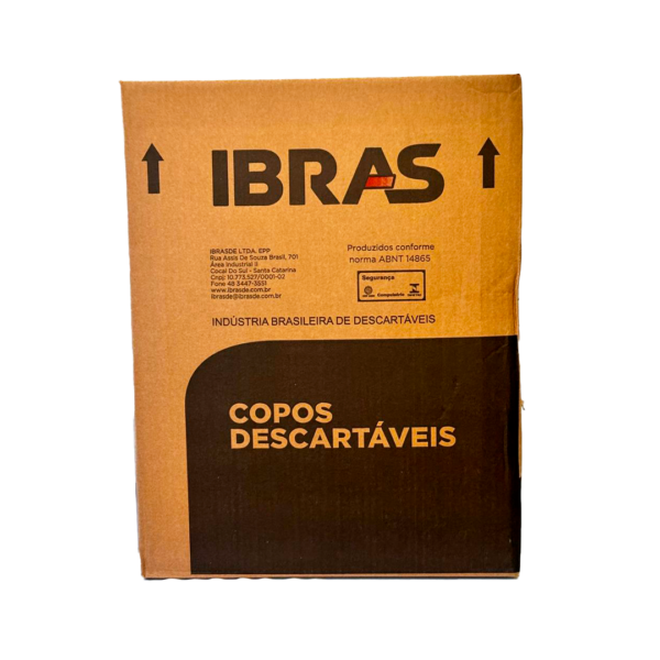 COPO DESCARTAVEL 180ML PS ABNT TIRA C/100 UN IBRAS CX C/ 25 TIRAS