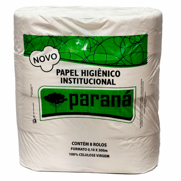 PAPEL HIG ROLAO FRD 8X300 100% CEL VRG FS PARANA (EMB VERDE)